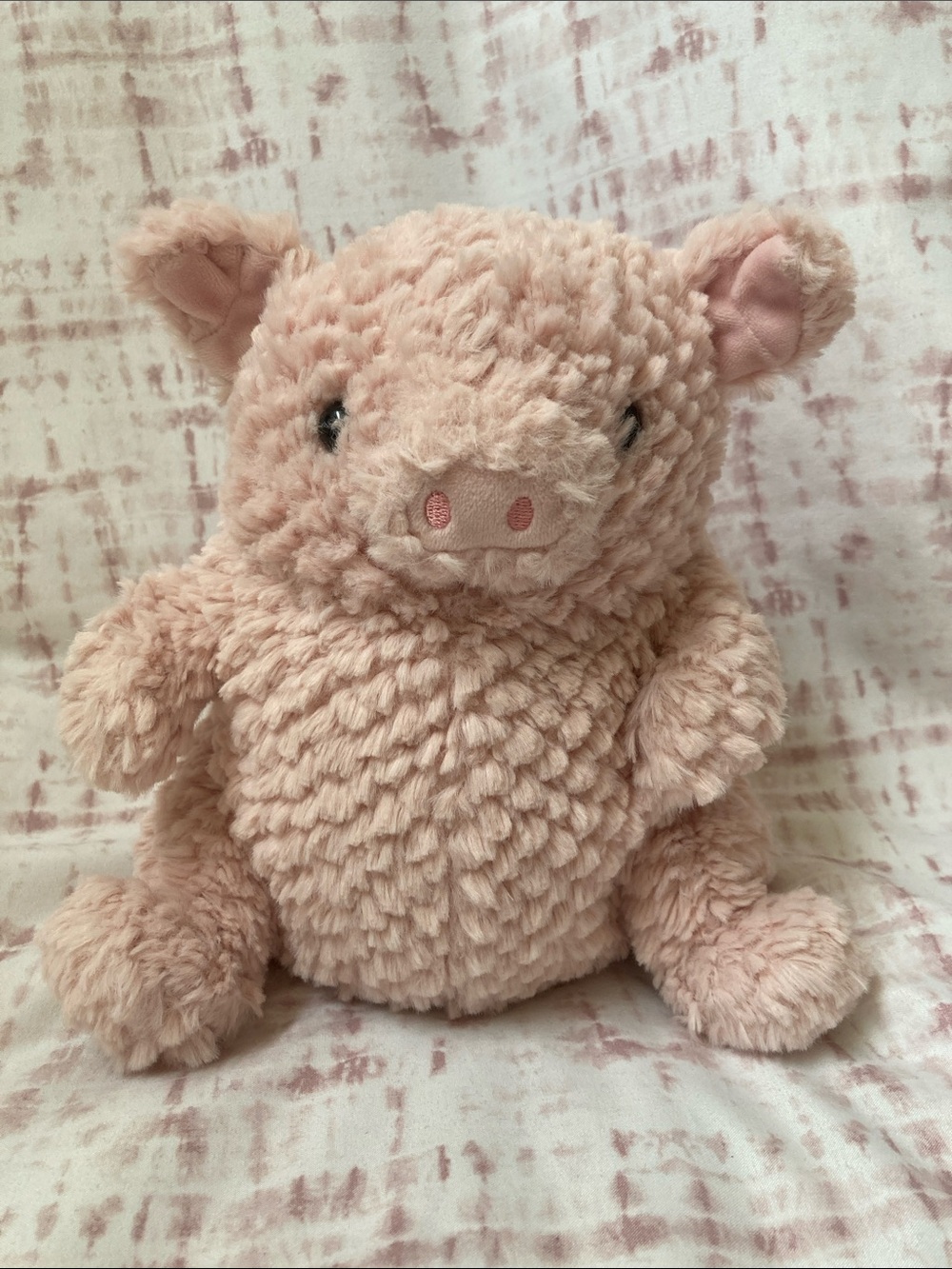 Jellycat Flumpie Pig Plush Pink Chenille Chubby Piglet Farm Animal Retired 9"